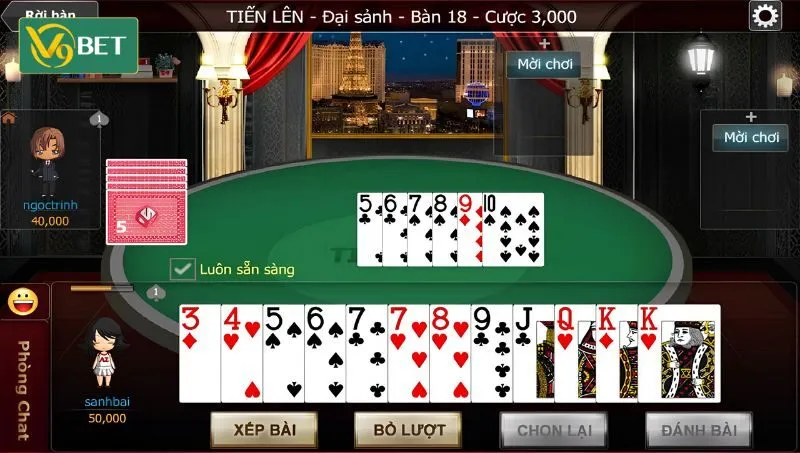 Bài tiến lên online sử dụng bộ bài 52 lá Bài tiến lên online sử dụng bộ bài 52 lá